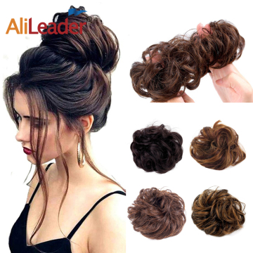 AliLeader Synthetic Hair Circle Elastic Hair Bands Chignon Hair Pieces Bun For Wholesale