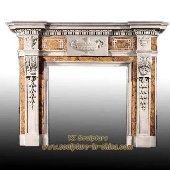 Stone Fireplace Mantel Marble Sculpture (FPS-G020)