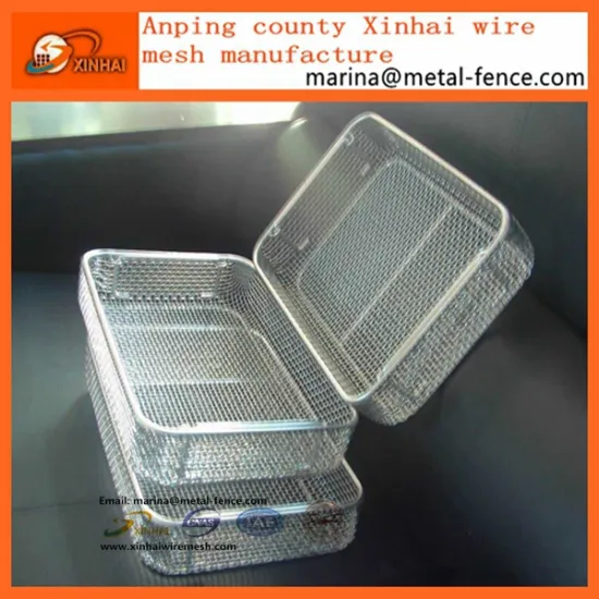Medical 304 316 Stainless Steel Disinfecting Basket