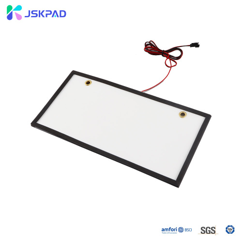 Placa de licença JSKPAD com iluminação LED retroiluminada