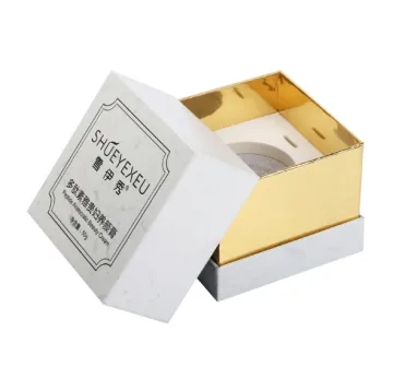 White Color Gold Card Candle Box with EVA