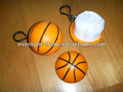 PE Rain Poncho with ball, Basketball poncho, promotional poncho