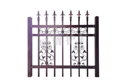 Aluminum painted gold balcony railing