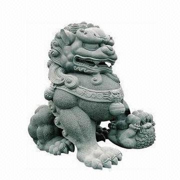 Stone Lion-shaped Sculpture, Various Colors are Available