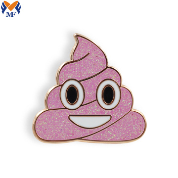 Wholesale custom enamel pin with glitter