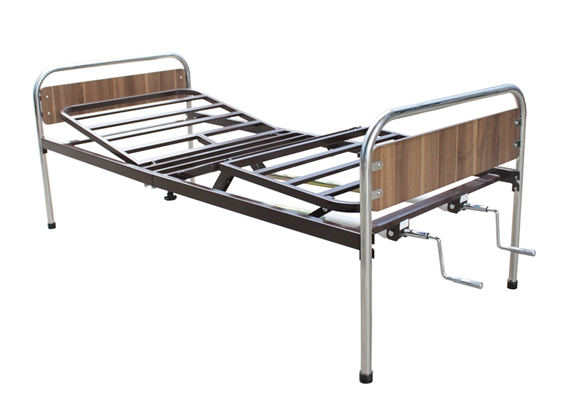 Adjustable Manual Nursing Bed With 2 Cranks