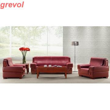 Reddish Brown Sofa Suite Finished with Half Leather modern furniture