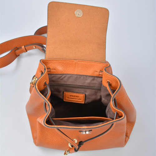 Ladies Soft Leather Backpack with flap closure