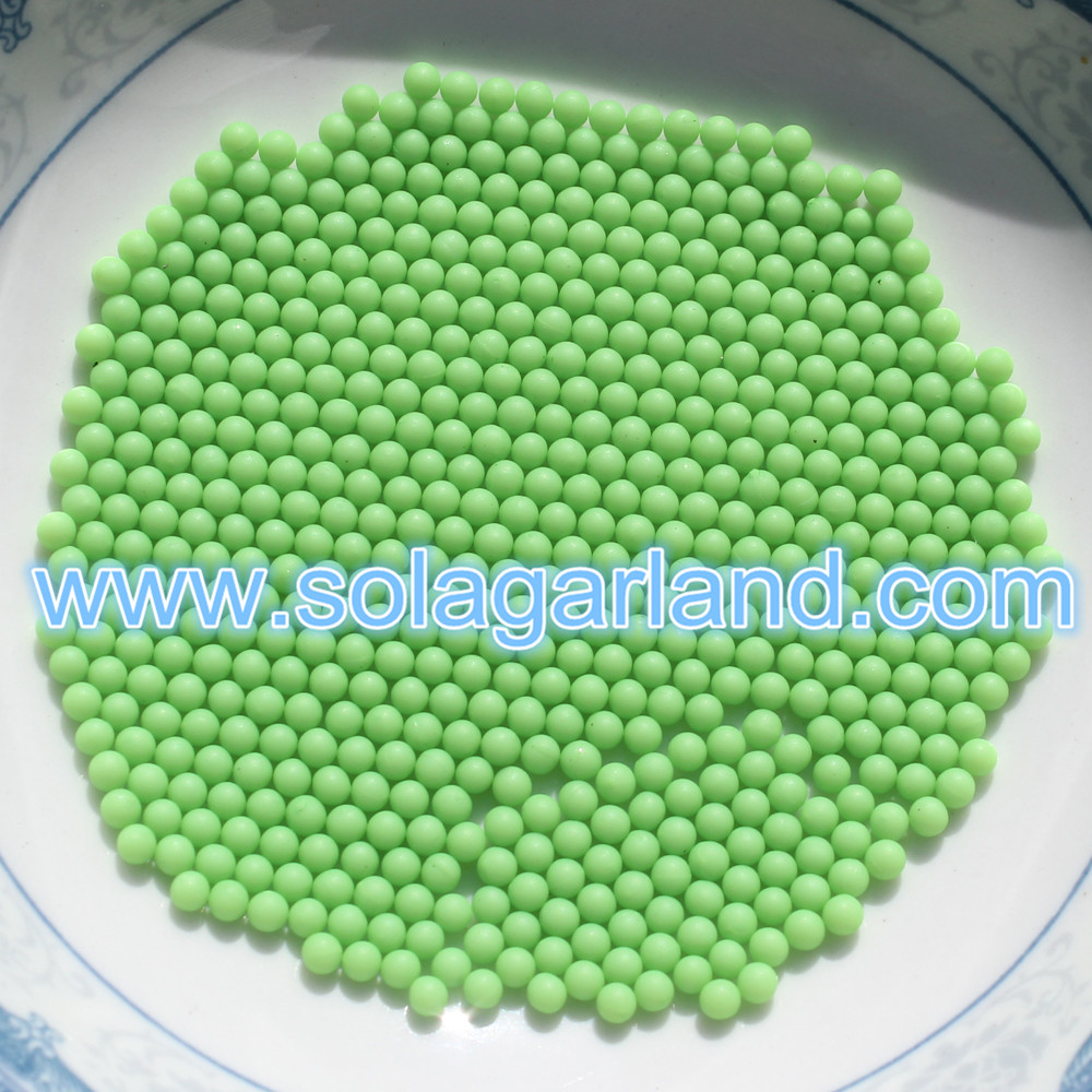 Plastic Round No Hole Beads