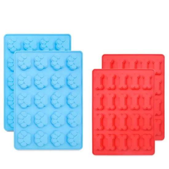 BPA-Free Silicone Bone-Shaped Dog Pet Cookie Mold for Baking and Cakes