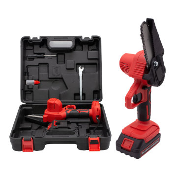 4 Inch Portable Rechargeable Electric Chainsaw - Cordless Mini Handheld Brushless Chainsaws