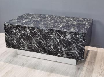 Elegant Modern Tempered Glass Coffee Table