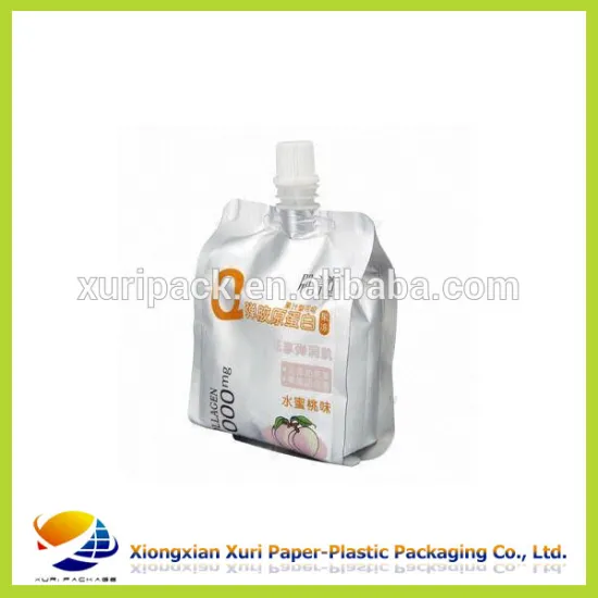 colorful printed reusable food spout pouch