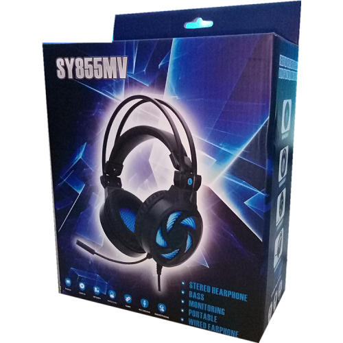 Headband Stereo Headset Gaming Dengan Mikrofon