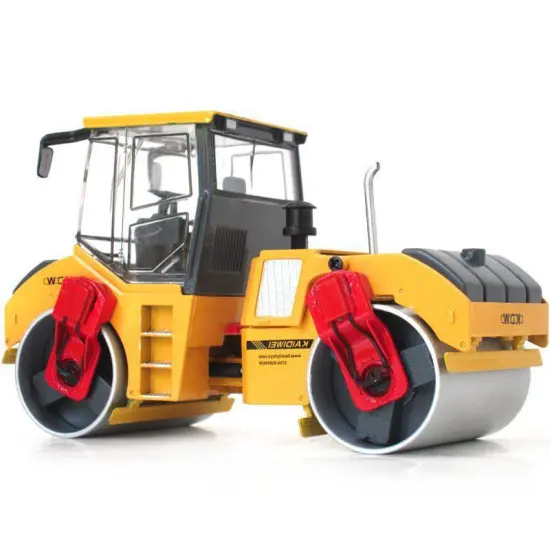 High-Quality Kids' 1:35 Scale Diecast Engineering Construction Truck - TANDEM COMPACTOR: A Metal Two-Way Road Roller Toy