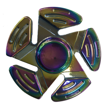 New Alloy Fidget EDC Hand Spinner Finger Gyro Windy Flame Wheels Blue Stress Gyroscope