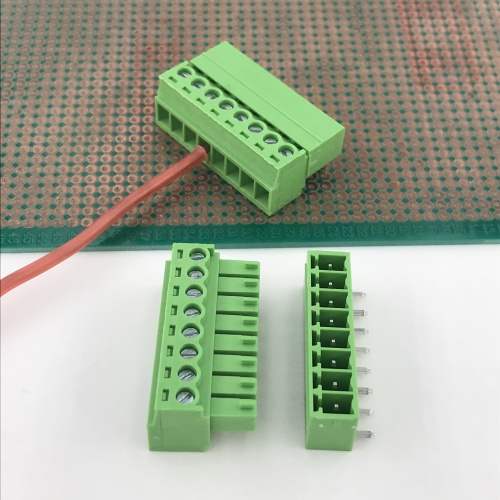 Bloco de terminais de 8 vias de montagem de PCB de passo de 3,5 mm