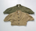 Chaqueta para niños de otoño chaqueta de lino de algodón de manga de murciélago