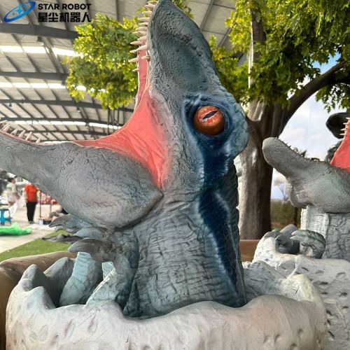 Permainan lemparan bola bermain bola dengan velociraptor