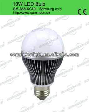 10W E27 Aluminum Alloy Led Bulb With Fins-type Heat Dissipation Design