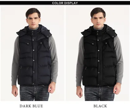 Customized Wholesale Cotton Down Vest Jacket With Sleeves