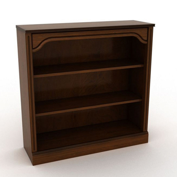 Semplice libreria di legno con 3 livelli