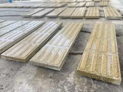 Outdoor Yellow Granite Tactile Paving Stones
