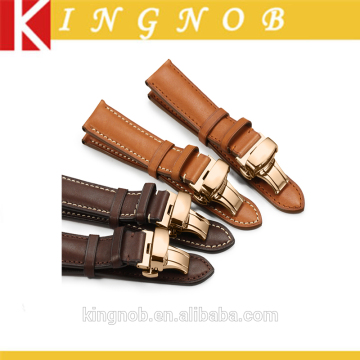 18 19 20 21 22 mm Stainless Steel Silver Deployment Clasp Quick Relase Spring Bar Leather Watch Band Strap