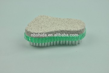 plastic pediform pumice nail brush with two sides