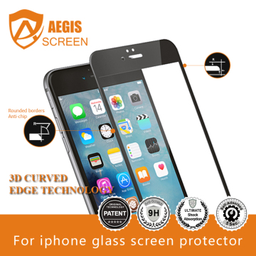 3D Curved Silk-Screen custom made tempered glass screen protector for iPhone 6s