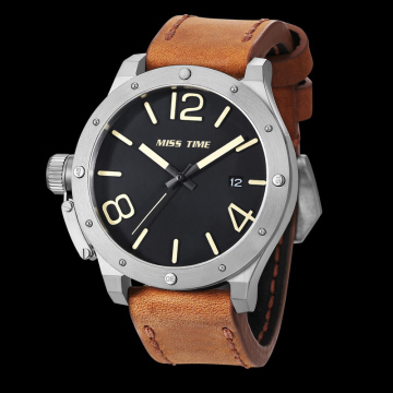 classic leather bracelet strap wrist watch