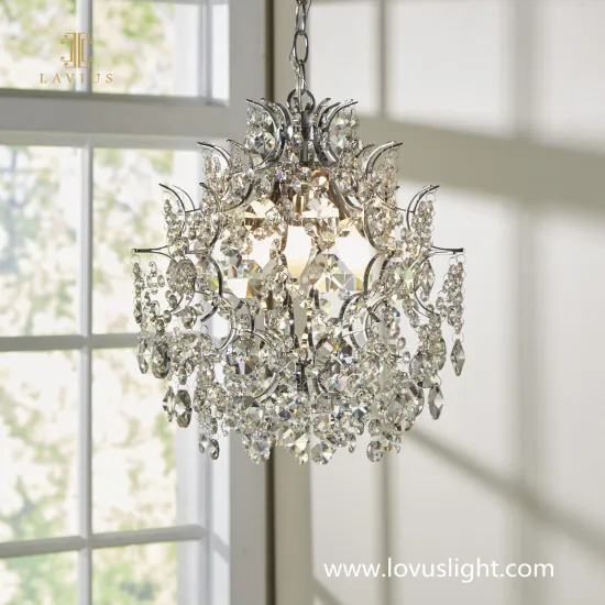 Silver custom crystal chandelier Villa staircase chandelier creative custom new chandelier