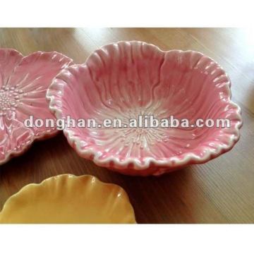 flower shape ceramic bowl