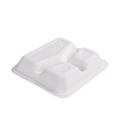 Bagasse Clamshell Hamburger Box Bagasse Food Container Square rechthoek