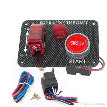 12V Racing Car Toggle Ignition Switch Panel & Start Button