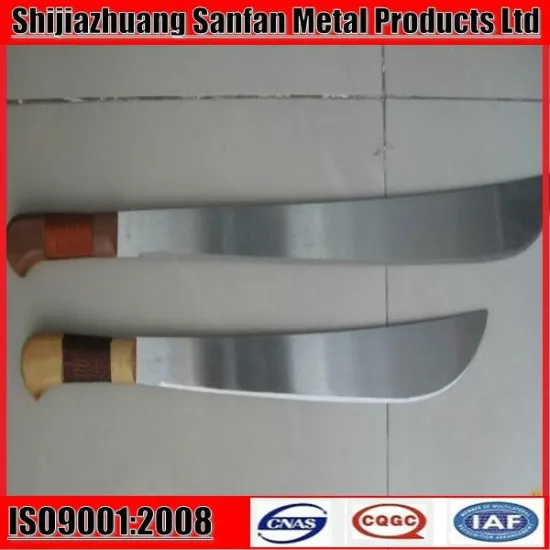 19'' Africa sugarcane machete knife smartchet with wooden handle or plastic