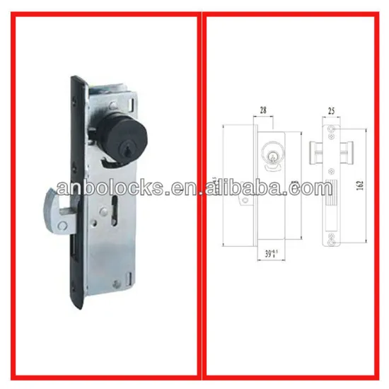 high security mortise lock with hook bolt