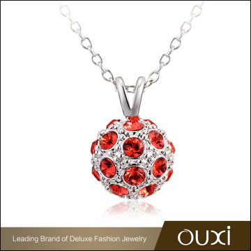 OUXI Ball Pendants Jewelry Necklace With Austrian Crystals