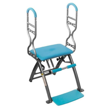 Kompakter Pilates -Stuhl: Einstellbarer Widerstand Home -Fitnessgeräte für Kernstärke, Gleichgewicht und Flexibilität