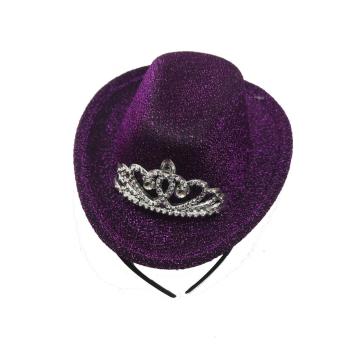 Fashion Purple Cowboy Hat with Hair Hoop