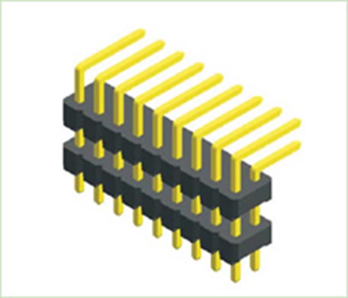 0.079 2.00mm Dual Row Right Angle THT Pin Header Connector