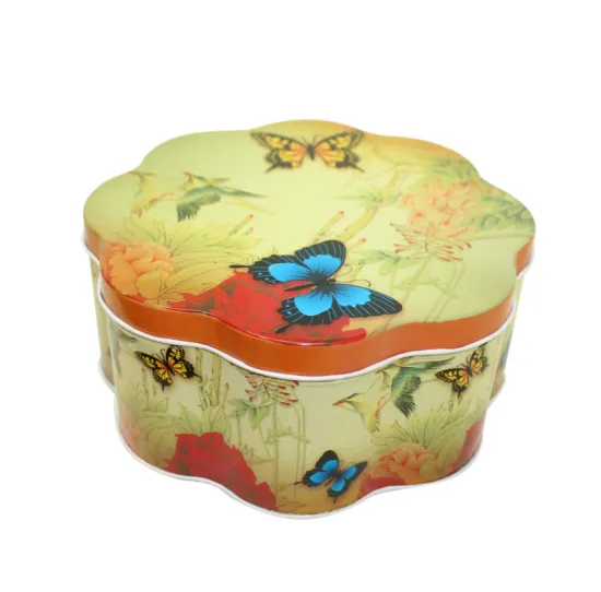 DADI Flower Shape Metal Chocolate Candy Tin Box