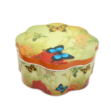 Dadi Flor Shape Metal Chocolate Candy Tin Box