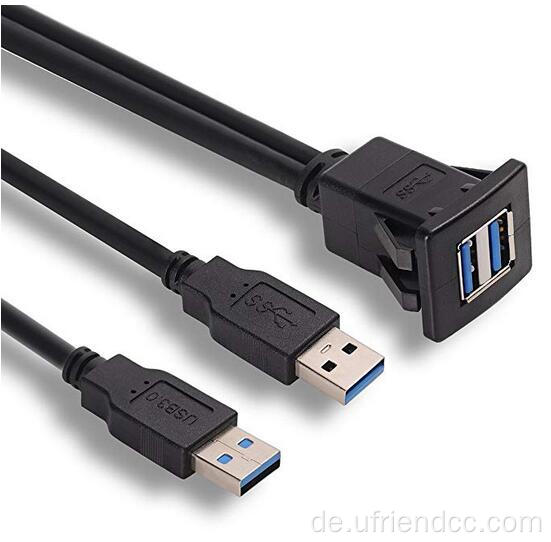 USB3.0 Panel-Mount Dual Port USB wasserdichtes Kabel