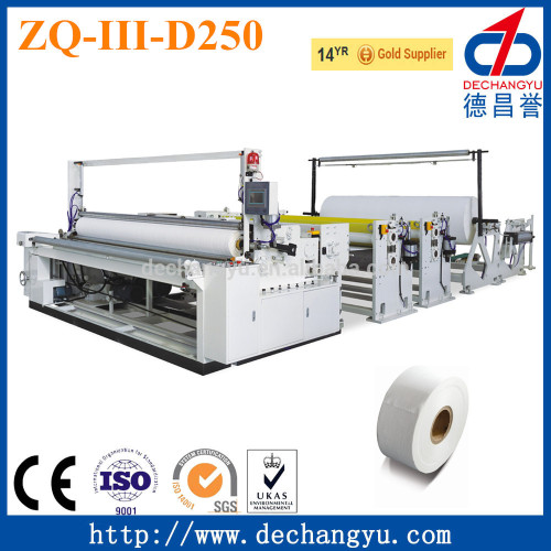 ZQ-III-D250 jumbo tissue paper bobbin slitting rewinding machine
