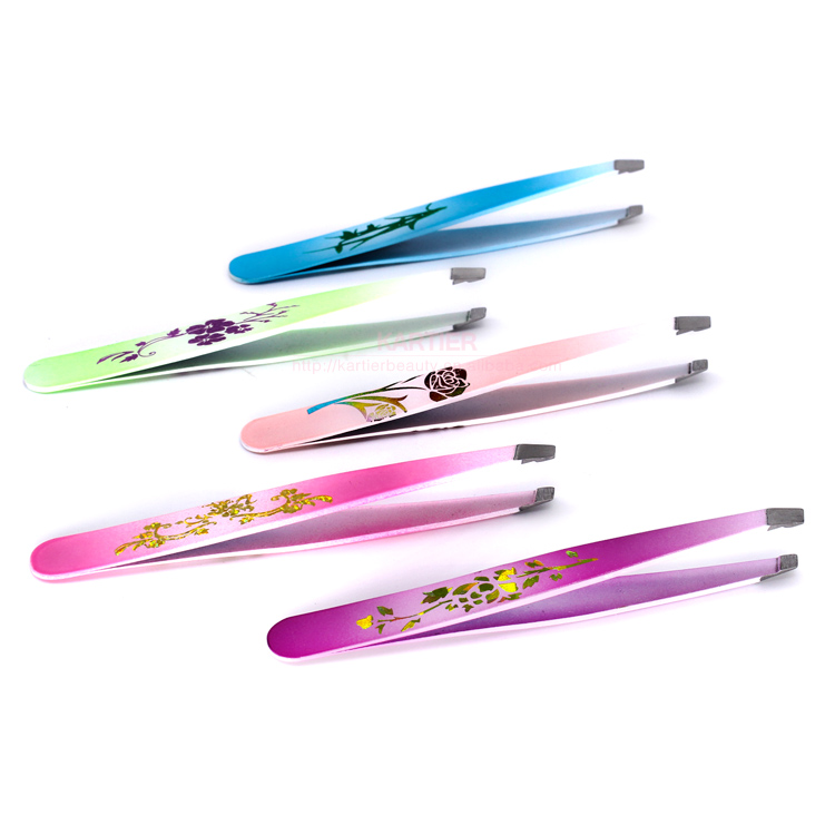 Colored Pattern Eyebrow Tweezers