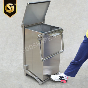 Metalen stalen afval bin buitcompartiment recycling bin