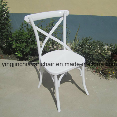 White Color Wood Cross Chair