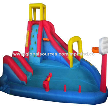Inflatable Pool Slide (180*156*92-inch), Safe and Convenient Air Flap and Durable Zippers