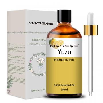 卸売Yuzu皮膚ヘアケア用エッセンシャルオイル100％純粋な天然オーガニックフードグレード